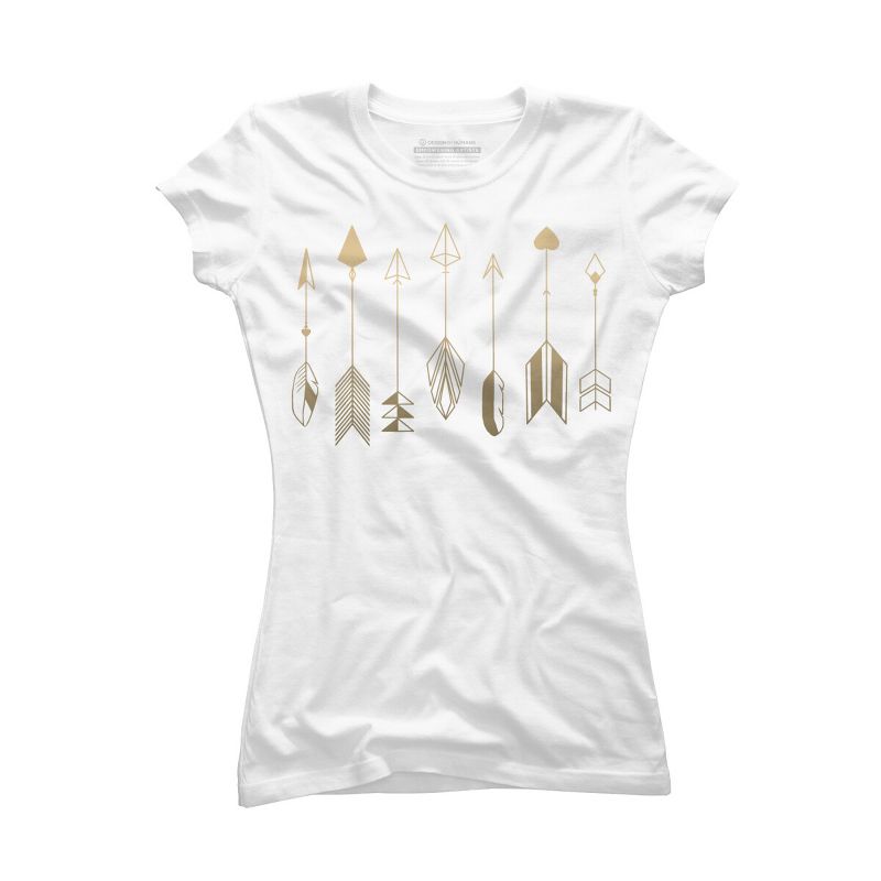Junior's Design By Humans Be Brave Little Arrow (gold) By staceyroman T-Shirt, 1 of 4