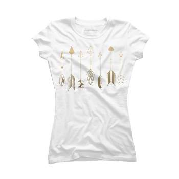 Junior's Design By Humans Be Brave Little Arrow (gold) By staceyroman T-Shirt