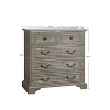 MOEPISY Farmhouse 5 Drawers Dresser for Bedroom, Rustic Chest of Drawers with Natural Texture, Antique White - 3 of 4