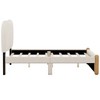 YOOCOZZ Upholstered Wood Platform Bed with Headboard - Beige - 4 of 4