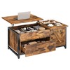 FABATO Lift Top Coffee Table Wood Cabinet with Storage Drawer and Hidden Compartment for Living Room and Office - 2 of 4
