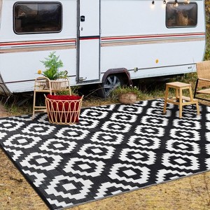 Acekool Outdoor Rug, Waterproof Reversible Foldable UV-Resistant Straw Mat for Patio Deck RV Balcony - 1 of 4