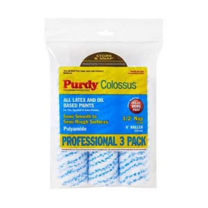 Purdy Colossus Polyamide Fabric 9 in. W X 1/2 in. Regular Paint Roller Cover 3 pk - 1 of 1