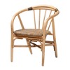 Baxton Studio Kyoto Modern Bohemian Natural Brown Finished Wood and Rattan 5-Piece Dining Set - 3 of 4