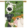 Spoiled Dogs House Flag Pets Bulldog Dalmation 28" x 40" Briarwood Lane - 2 of 4