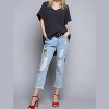 Women's High-low Short Sleeve Chenille Sweater - POL - 4 of 4