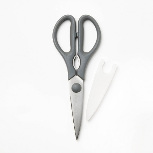 Stainless Steel Kitchen Shears With Soft Grip Dark Gray - Figmint™ : Target