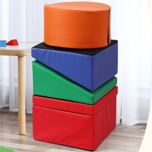 COZONY Foam Climbing Blocks for Toddlers, 5-Piece Soft Play Set with Non-Slip Base for Indoor Active Play - 1 of 4