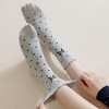 Anna-Kaci 3-Pair Soft Polka Dot Socks with Bow Embroidery and Ruffled Cuff Design - 3 of 4