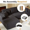 Mocamel Modular L-Shaped Sectional Sofa with Chaise and Deep Seats, Perfect for Living Room, Bedroom, or Office - No Assembly Required - 4 of 4