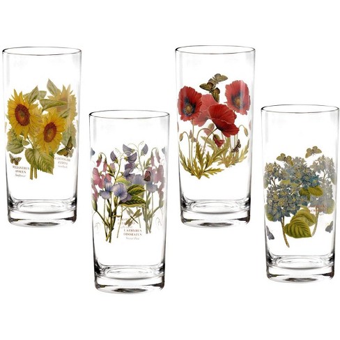 Portmeirion Botanic Garden Highball Drinking Glasses, Set Of 4, Assorted :  Target