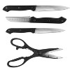 Lexi Home 16-Piece Black Cutlery Set with Jumbo Cutting Board - 3 of 4