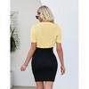 Womens Lightweight Shrugs Short Sleeve Open Front Cropped Cardigan Crochet Knit Sweater - 2 of 4