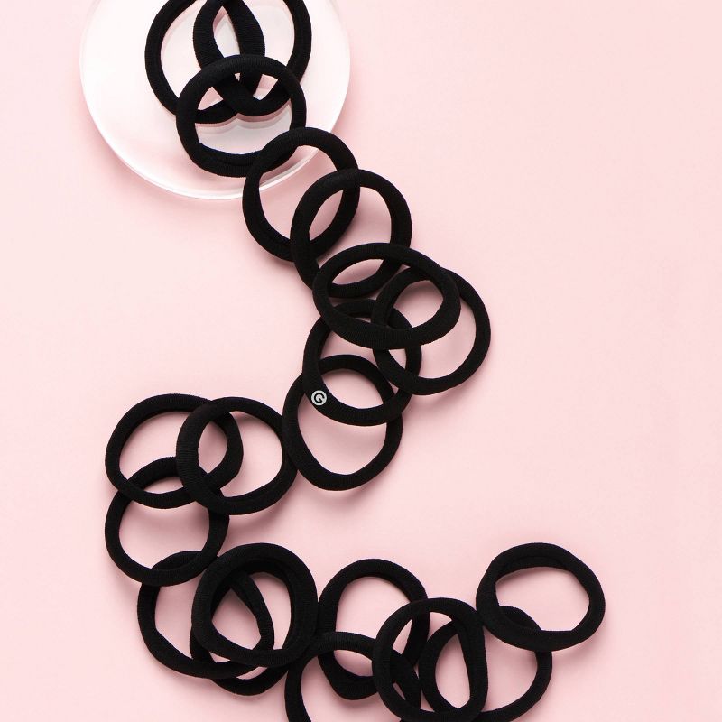 Gimme Beauty X-Fine Mini Hair Tie Bands - Black - 25ct, 4 of 9