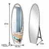 VYNXARIA Full Length Mirrors 59"x19" Crystal Oval Mirror with Stand for Glamorous Decor - 4 of 4