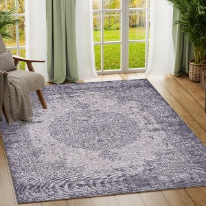Maxax Machine Printed Vintage Area Rug For Living Room, Hallway Runner, Entryway Rug - 1 of 4