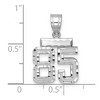 Black Bow Jewelry 14k White Gold, Varsity Collection, Small D/C Pendant, Number 85 - 2 of 3