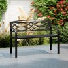 Costway Outdoor Bench 45.5" Patio Garden Bench with Backrest Curved Armrests for Backyard - 4 of 4
