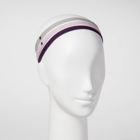 Women's Running/Workout Head Band 3pk - Purple/Violet/Gray - All In Motion™