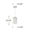 Possini Euro Design Enya Chrome Mini Pendant 5 1/2" Wide Modern Dimmable LED Crystal Clear Glass for Dining Room House Foyer Kitchen Island Entryway - 4 of 4