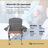 Arrowhead Outdoor Portable Heated Folding Camping Chair w/ 6-Can Cooler, 3 Heat Settings, Supports up to 330lbs (Granite Grey) - 2 of 4