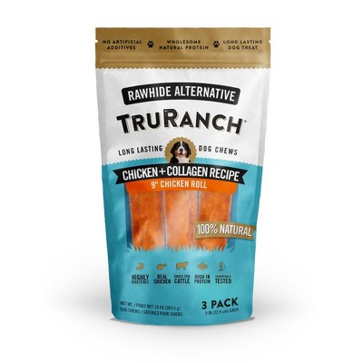 TruRanch Collagen Chicken Rolls Rawhide Free Dog Treats - 3ct