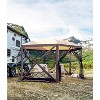 Gazebo Screen Tent 12x12 Ft 6 Sided Screen House Pop Up Canopy Tent with Mesh Windows, Wind Cloths, Mosquito Netting Quick Set Screened In Gazebo - 3 of 4