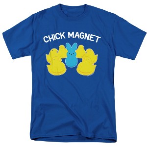 Easter Chick Magnet with Bunny Adult T-Shirt Royal - 1 of 4
