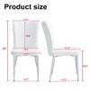 Set of 4 PU seats with silver metal legs - 3 of 4