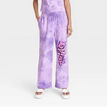 Women's Bratz Sasha Graphic Wide Leg Lounge Pants - Lavender