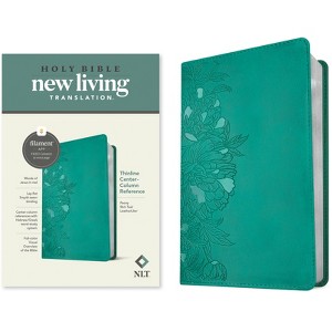 NLT Thinline Center-Column Reference Bible, Filament Enabled (Leatherlike, Peony Rich Teal, Red Letter) - (Leather Bound) - 1 of 1
