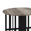 22" Zudora Accent Table Oak Sandy Black Finish - Acme Furniture: Sturdy Metal Legs, Wood Top - image 3 of 4