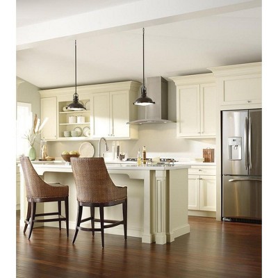 Brushed Nickel Mini Pendant with Prismatic Glass Shade