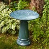 Sunnydaze Rennes Ceramic Bird Bath - Turquoise - 22.5" H - 2 of 4