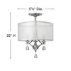 Fredrick Ramond Lighting 3 - Light Semi-Flush Mount in  Brushed Nickel - 2 of 3