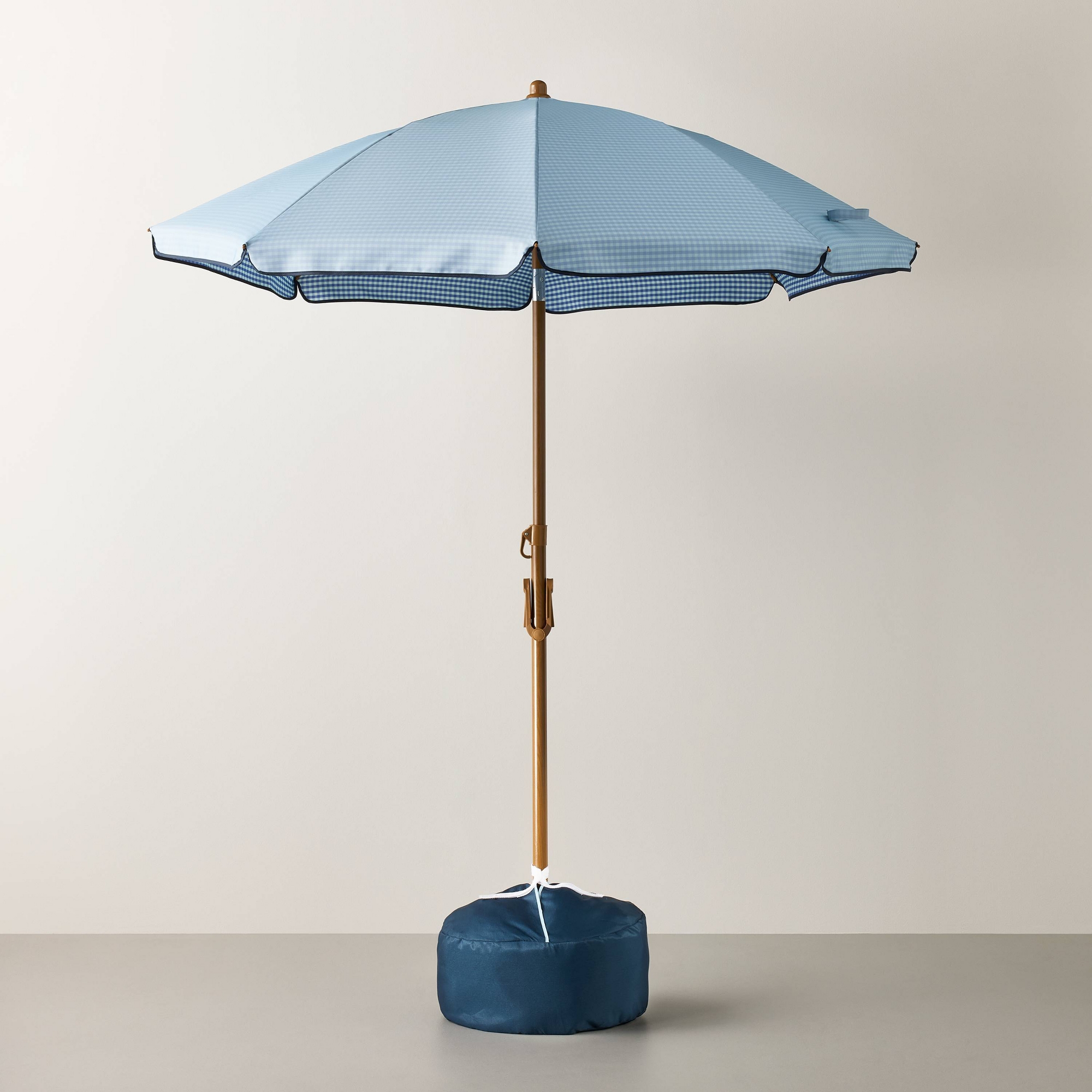 Beach Umbrella Blue/Gingham - Hearth & Hand™ with Magnolia