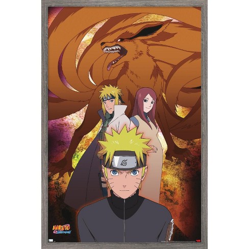 Trends International Naruto Shippuden - Duo Framed Wall Poster Prints Black  Framed Version 14.725 x 22.375