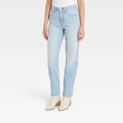 Women's High-rise 90's Straight Jeans - Universal Thread™ Light Wash 00 :  Target