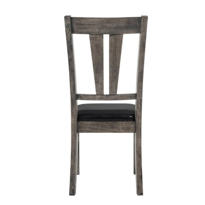 Grayson 5-Piece Gray Oak Dining Set with Padded Seats