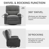 360° Rotating Swivel Rocking Recliner Chair with Soft Cushion & Backrest - 3 of 4