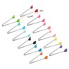 Unique Bargains Stainless Steel Silicone Tips Food Tongs 12 Pcs - 2 of 4
