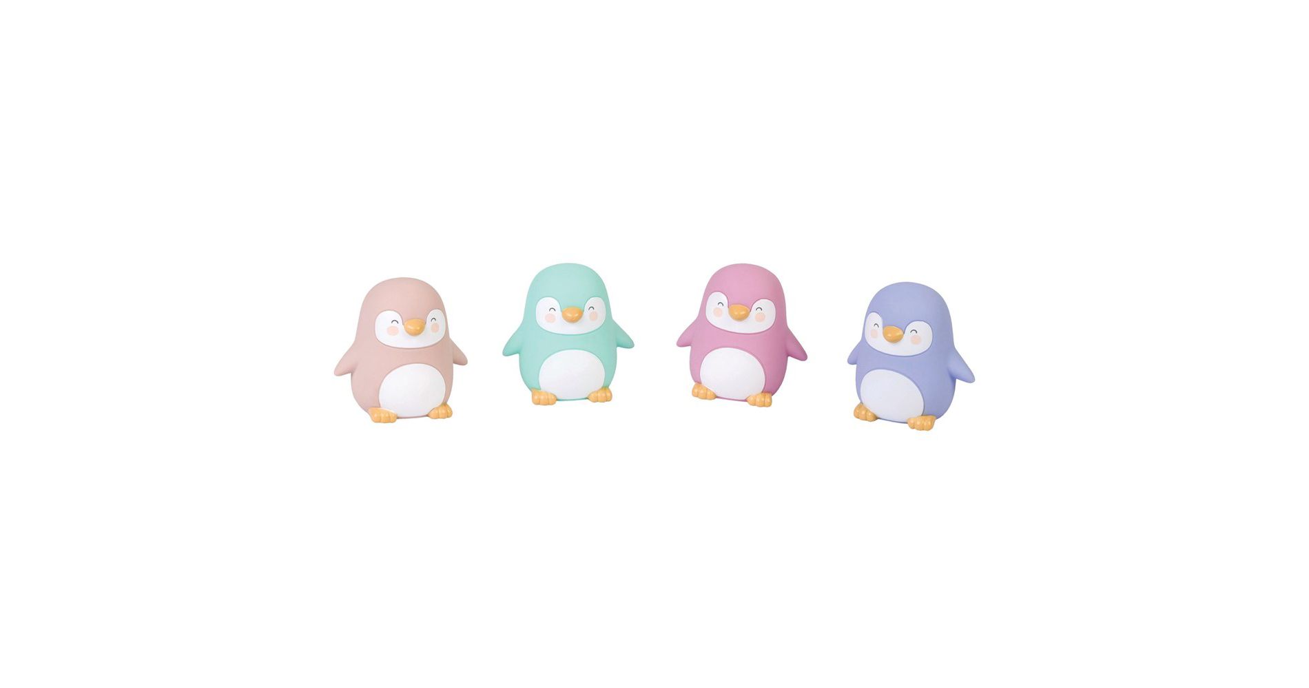 SARO Penguins Party Bath Toys, 4 sets: Fun Bath Time for Babies 4+ Months