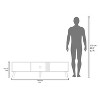 VYNXARIA TV Stand, 2 Doors, 1 Shelf, Black / Natural Oak - 4 of 4