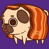 Women's Design By Humans Puglie Bacon Strip By Puglie Racerback Tank Top - 2 of 3