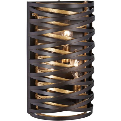 Minka Lavery Vortic Flow 12" High Dark Bronze Wall Sconce