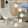 COWLOWN White 47.20-in L Lazy Rocking Chair, Armless Rocker Chair for Living room, Balcony, Bedroom and Patio Porch - 3 of 4