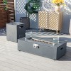 Moda Furnishings W42.1"*D19.8"*H11.8" Outdoor Patio Steel Fire Pit Table With Rain Cover - 2 of 4
