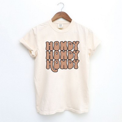 Simply Sage Market Women's Howdy Bubble Stacked Short Sleeve Garment Dyed Tee