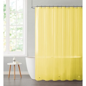 Kate Aurora Transparent Pastel 6 Gauge Hotel Non-Toxic Odor Free PEVA Shower Curtain Liner - Mold & Mildew Resistant - 1 of 3