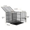 Artloge  Extra Large Heavy Duty Thick Steel Dog Crate Rolling Pet Kennel with Prevent Escape Lock & Tray & 3 Doors & Lockable Wheels - 2 of 4